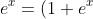 e^{x}=(1+e^{x})y
